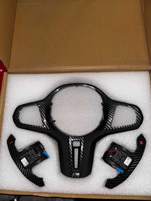 Kit Carbon pentru Volan - BMW - OE - TRIM + Padele M5cs
