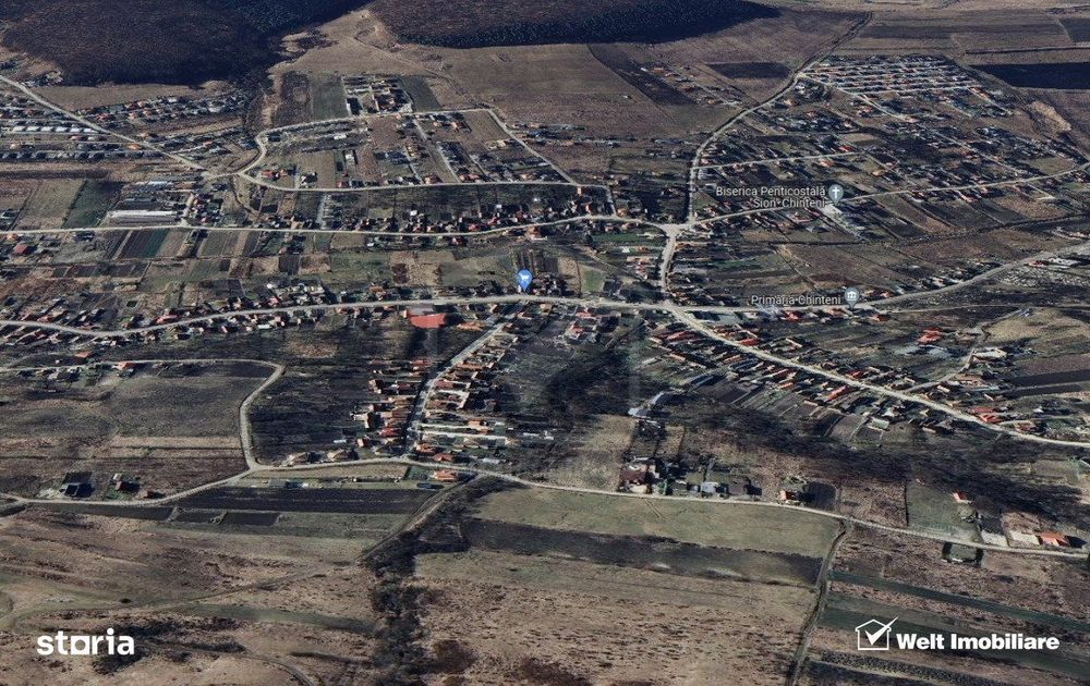 Teren in Chinteni, intravilan, pretabil constructie casa, 1300mp, zona