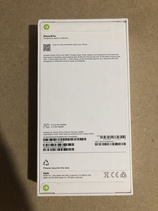 IPhone 16 pro 256 gb