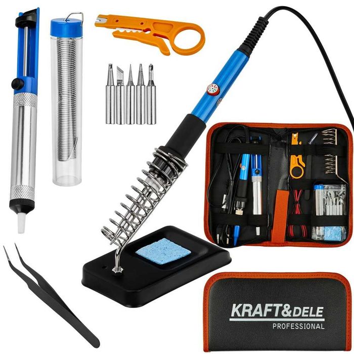 Комплект поялник с помпа за калай KRAFT&DELE , 220-240 V, 80 W, 480°C