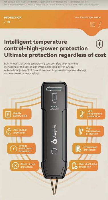 Портативна машина за точково заваряване Awgem-SH1 – за батерии 18650 и др.