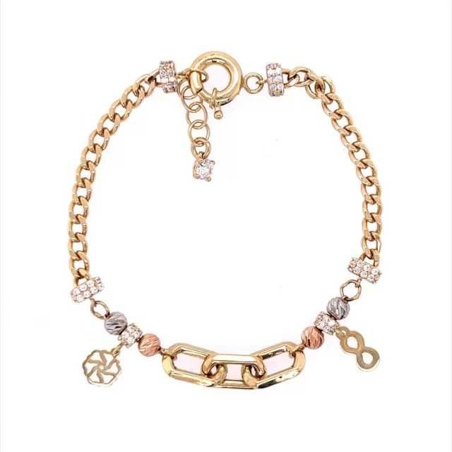 Нови Златни дамски гривни  89€/ 100€. /108€. на Грам.