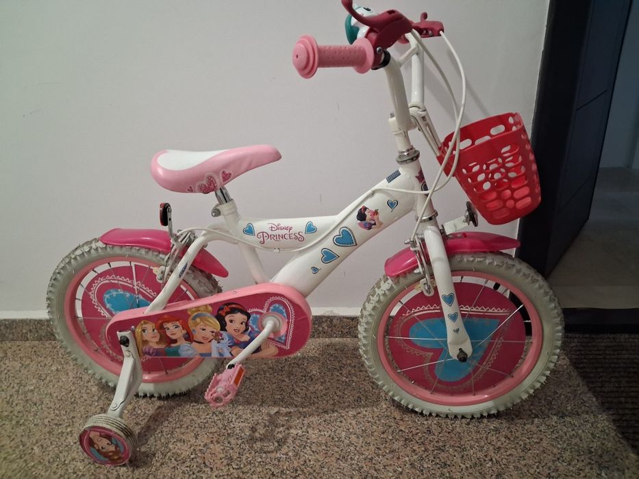 Bicicleta fetita  alb - roz 16'