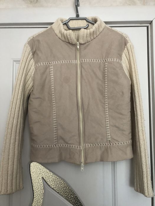 Pulover scurt culoarea alba