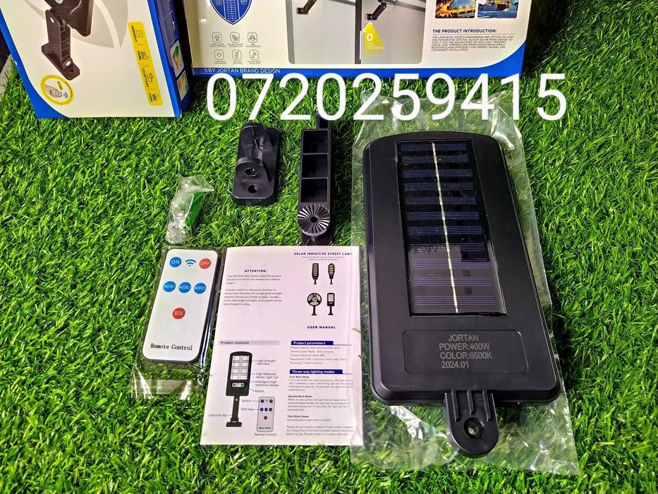 Lampa Solara Jortan 400W, incarcare solara, 160 LED-uri COB