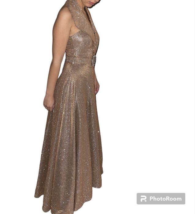 Rochie lunga aurie