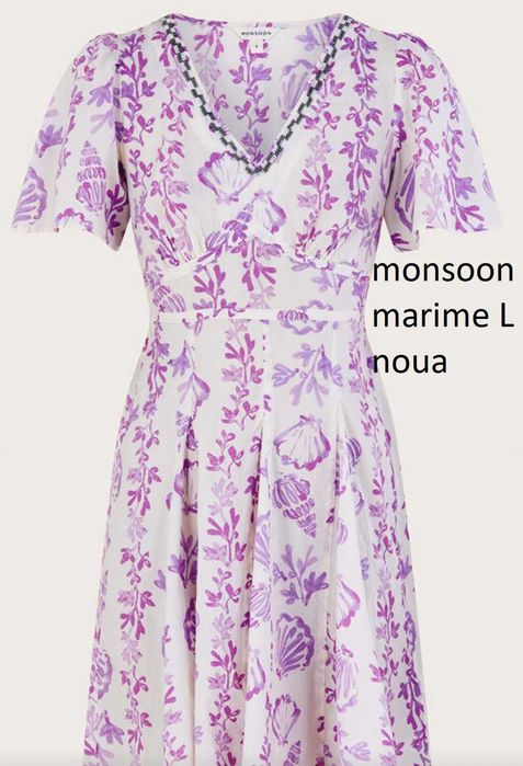 Rochie Monsoon orsay marime M/L sau L femei noua bumbac vascoza