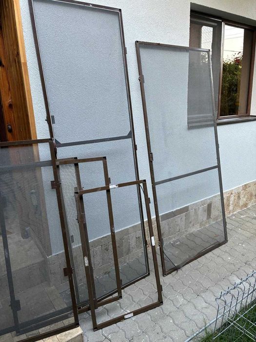 8 cadre / profiluri aluminiu cu plase tantari geam/usa balcon