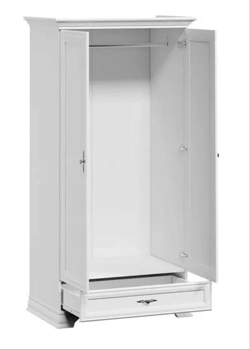 Dulap MDF compus din 2 usi si 1 sertar, culoare alb alpin, NOU