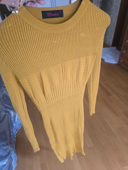 Рокля в цвят Горчица на Cliche