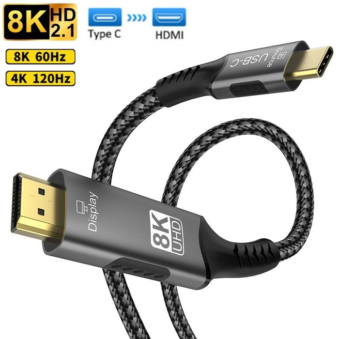8K USB-C към HDMI 2.1 кабел