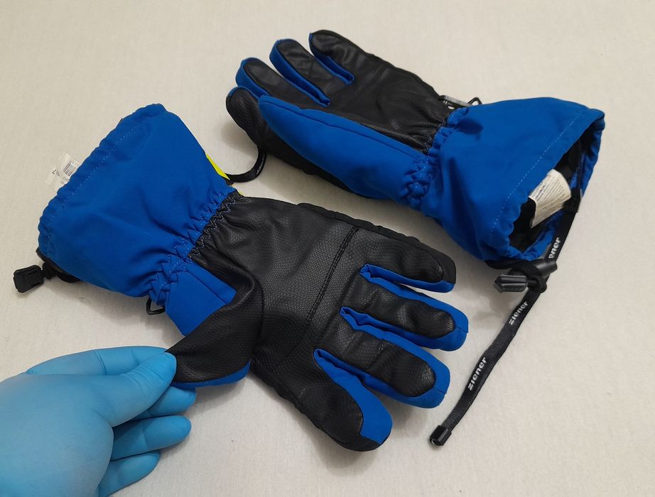 Mănuși de schi bike Ziener Agil As albastru intens verde deschis nr. 7