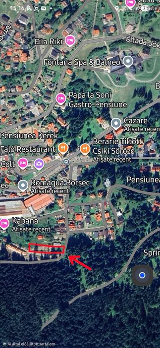 Teren cu vedere panoramică în Sațiunea Borsec