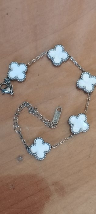 Браслет "Клевер".Перламутр.