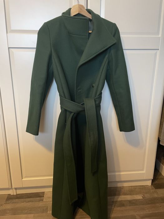 Palton din amestec de lana virgina Mango