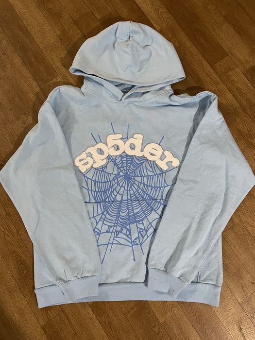 Sp5der Web Hoodie Sky Blue