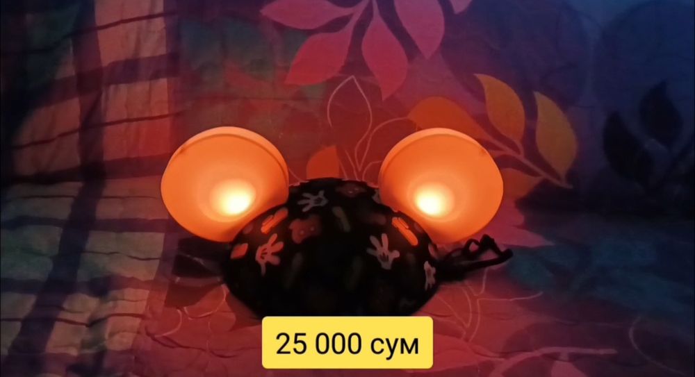 Фирменная Шапка, шляпа светильник Disney Mickey Mouse светящиеся ушки