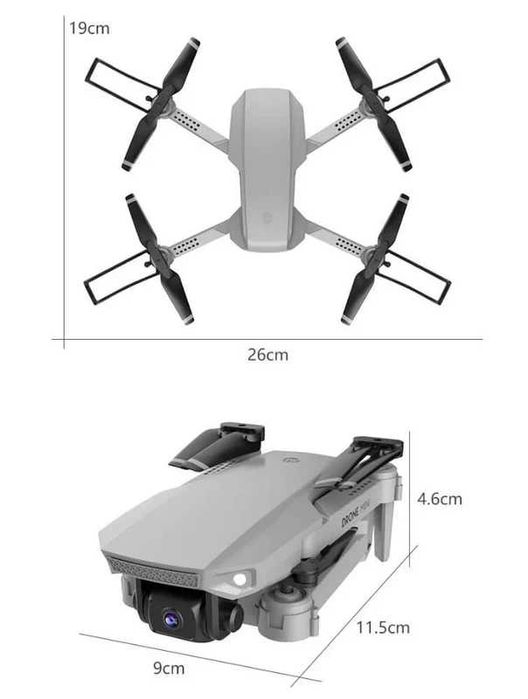 Drona E88, Camera 4K, Zbot 12min 100m, Pliabila, Geanta De Transport.