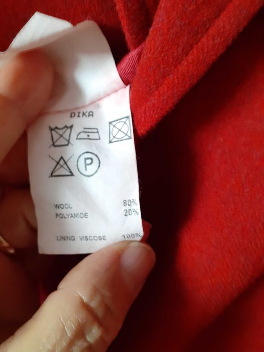 Compleu Sacou și Pantalon,măsura 40-42, firma Dika Spania ,roșu,lână,