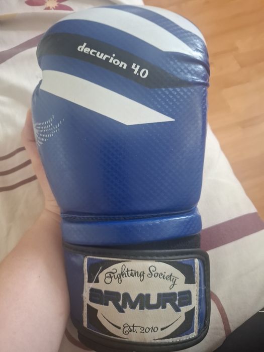Manusi de box armura albastre