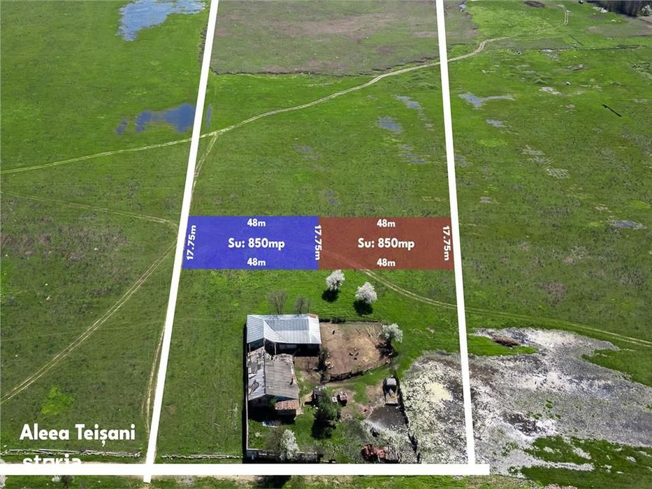 Pipera - Voluntari ,Teren 852 Mp,Deschidere 18 M,Langa Padure