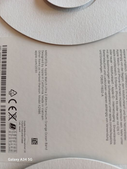 Apple watch Ultra 2 Titanium orange + 3 curele