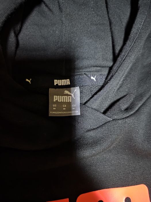 Дълго Черно худи с оранжеви елементи Puma