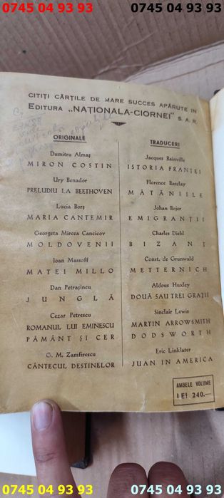 carte carti pe aripile vantului editie veche 1936 2 volume