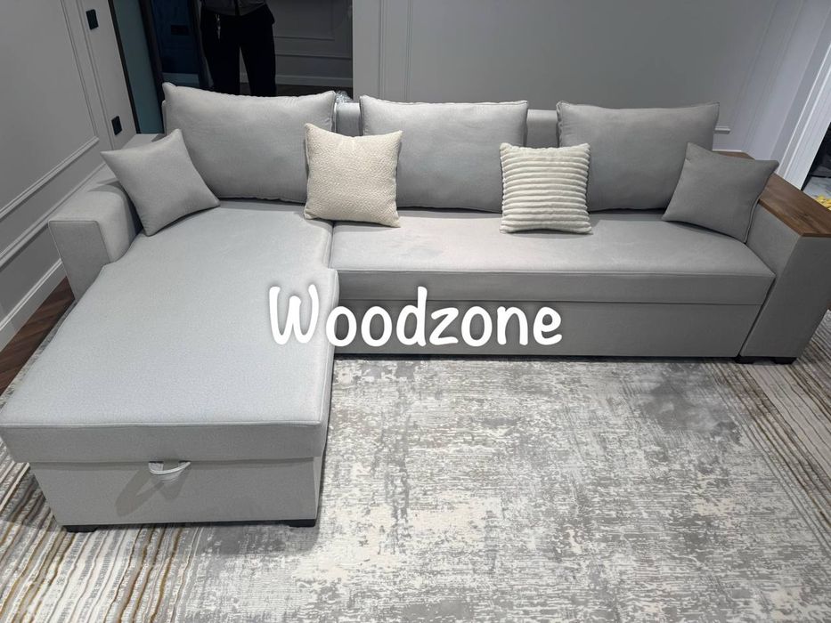 Угловой раскладной диван размер 260х150см