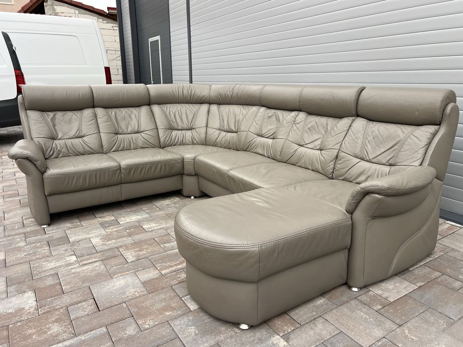 Coltar Living ~ Sufragerie XXL Piele Naturala  Forma U Himolla