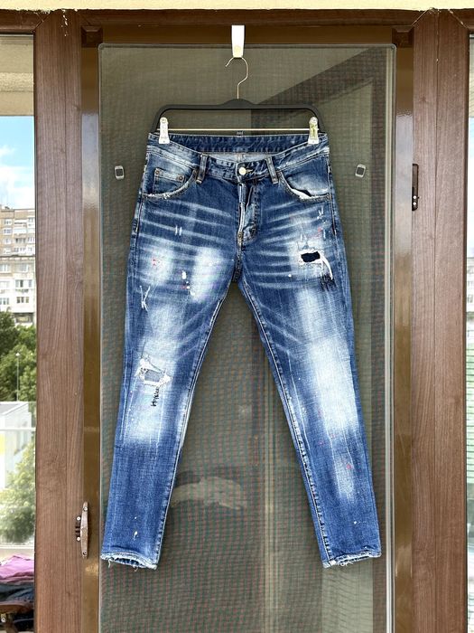 Мъжки дънки DSQUARED2 (Made in Italy / Slim Fit) - размер IT46 (M) / ОРИГИНАЛ
