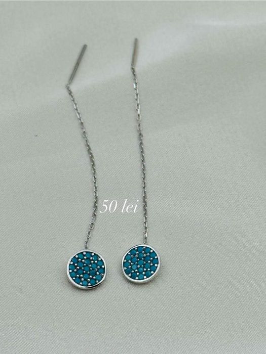 Cercei argint cu fir