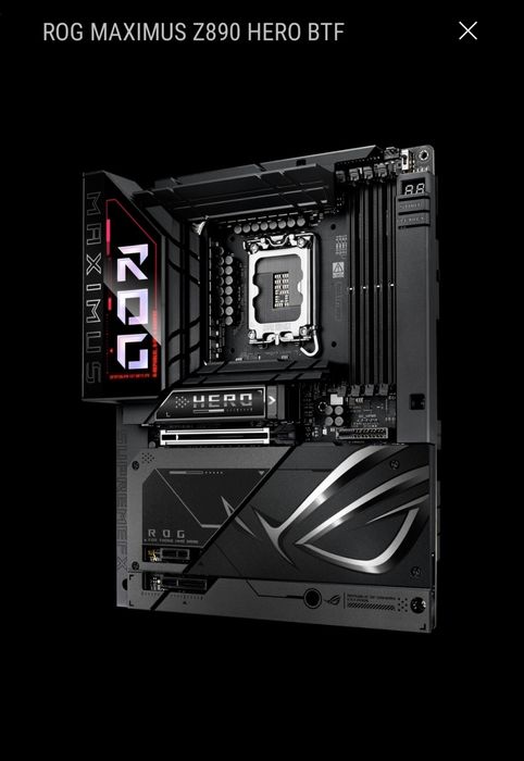 Placa de baza Asus ROG Z890 Hero BTF pentru intel ultra series