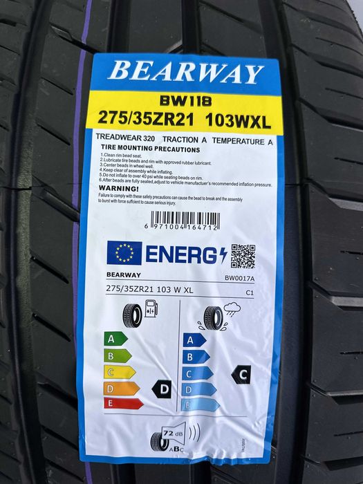 Летен Спорт Пакет Bearway 255/35R21 275/35R21  2553521  2753521