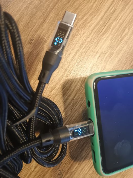 Cabluri usb -telefon ,120 w ,afișaj LCD ,2 metri ,transfer date usb C