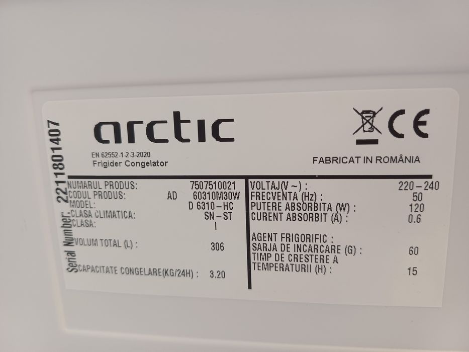 Frigider cu 2 uși Arctic