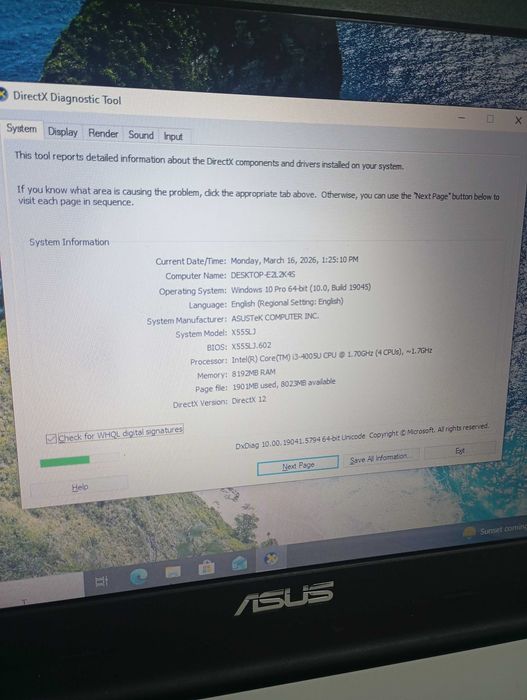 Asus x555l ecran 15.6