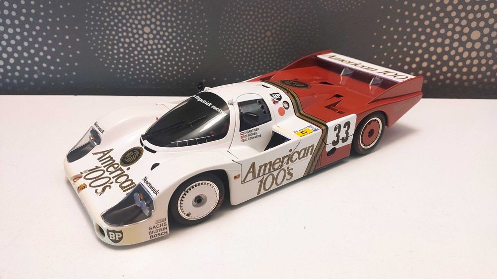 Macheta 1:18 Porsche 956 L American 1985 – 1/18 Minichamps