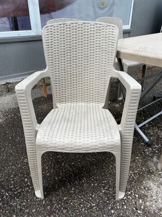 Градински комплект Лиза, Маса сгъваема, ратан столове