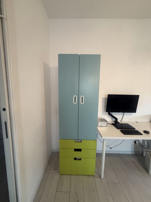 Dulap copii IKEA STUVA / SMÅSTAD – 2 uși, 3 sertare, 191 cm