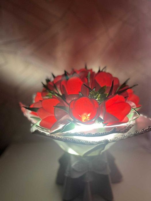 настольный светильник ручной работы из изолона и фоамирана