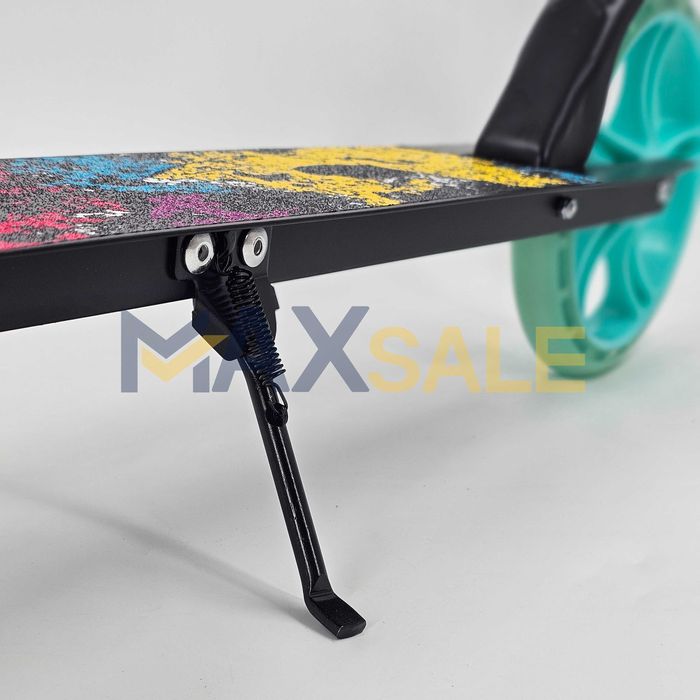 Детска тротинетка скутер scooter сгъваема черно синьо жълто играчки