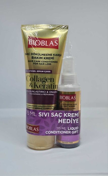 Балсам против косопад Bioblas Collagen & Keratin 200мл +115мл – Турция