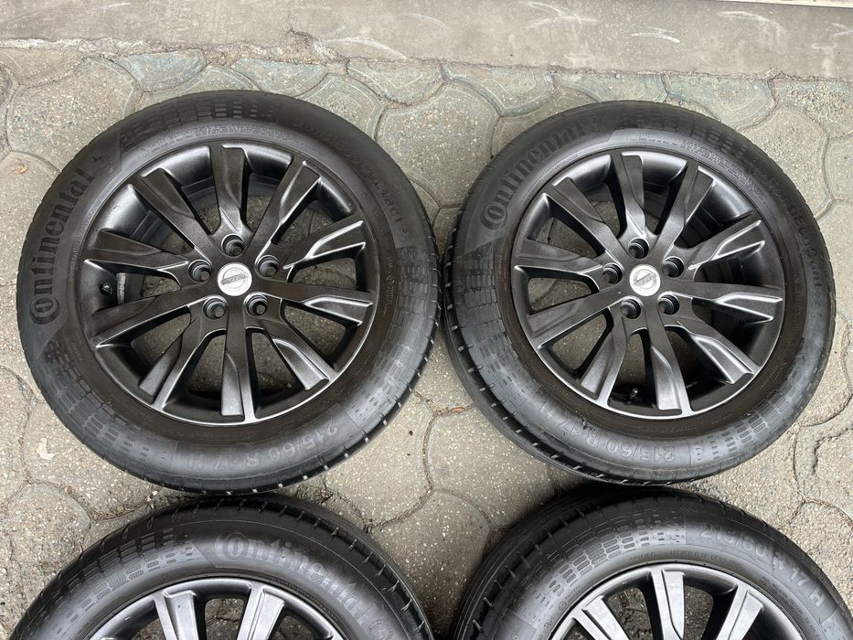 Jante aliaj 5x114.3mm, anvelope vara 215/60 R17, Nissan QashQai X-Trail Juke, Dacia Duster, Renault