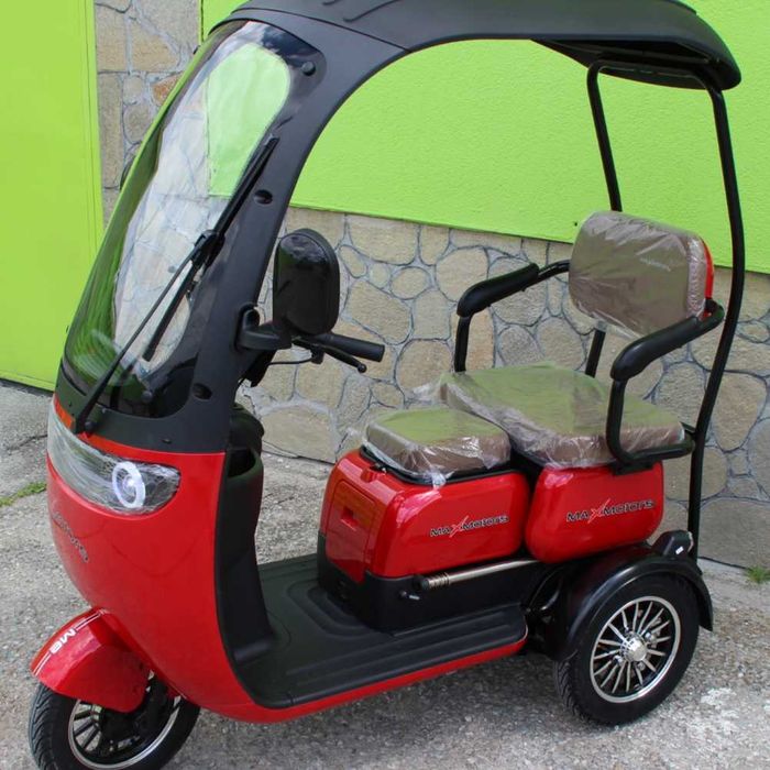 Триместна Електрическа Триколка MaxMotors X3 1800W – RED