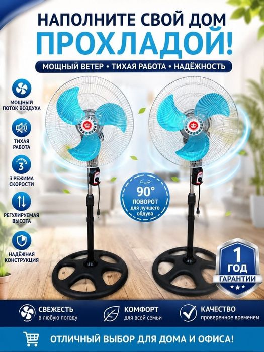 3 парракли вентиляторлар оптом