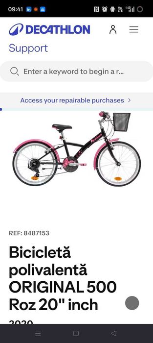 Bicicleta polivalenta copii 20 inch  cu 6 viteze