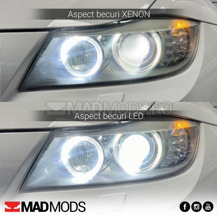 Set 2 Becuri Led 180W 6000k Canbus D1S D2S D3S D4S D5S D8S ProExpert