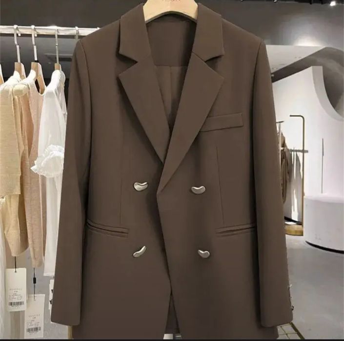 Классический, элегантный однотонный пиджак, корейский стиль, весна - о