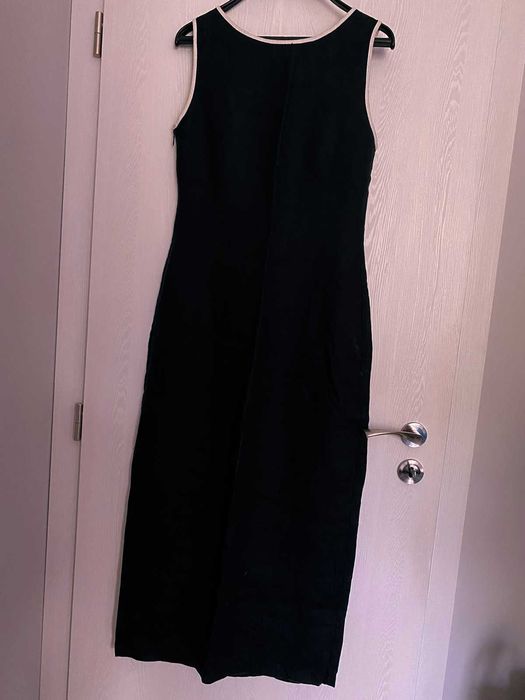 елегантна дълга ленена рокля